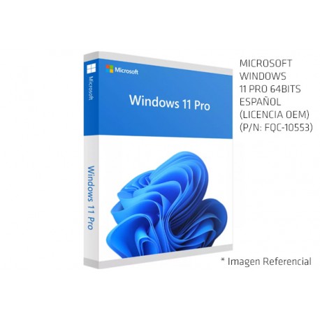 MICROSOFT WINDOWS 11 PRO (OEM) ESPAÑOL 64BITS (FQC-10553)
