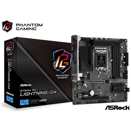 M.B. ASROCK Z790M PG LIGHTNING/D4 (LGA1700) DDR4 (INTEL 13ª/12ª GENERACIÓN)