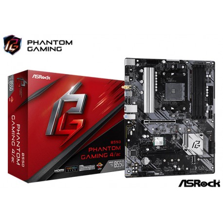 M.B. ASROCK B550 PHANTOM GAMING 4/AC (AM4) DDR4 (RYZEN 3000/4000/5000)