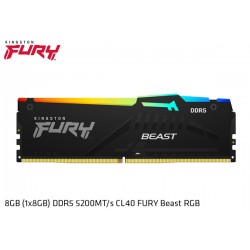 8GB DDR5 5200MHz KINGSTON FURY BEAST RGB CL40 (KF552C40BBA-8)