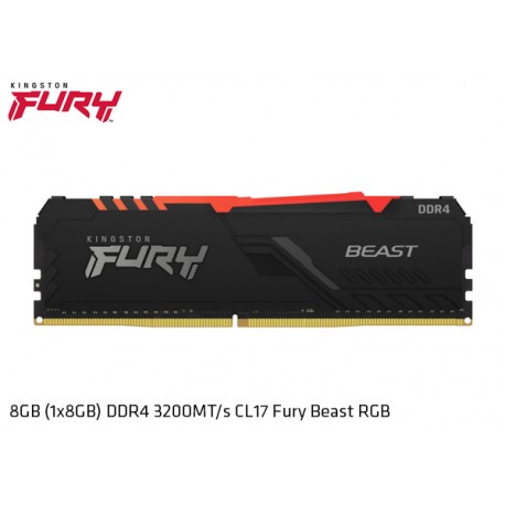 8GB DDR4 3200MHz KINGSTON FURY BEAST RGB CL17 (KF432C16BBA/8)