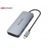 HIKVISION 8-PORT HUB (HDMI-VGA-USB3.0-SD/TF CARD-USB-C)