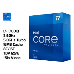 3.6GHz INTEL I7-11700KF (5.0GHz TURBO, 8C/16T, 16MB CACHE, 125W, LGA1200) 11VA GENERACION