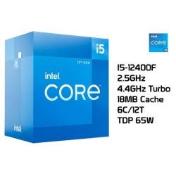 2.5GHz INTEL I5-12400F (4.4GHz TURBO, 6C/12T, 18MB CACHE, 65W/117W, LGA1700) 12TH GENERACION