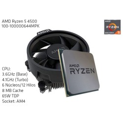 AMD RYZEN 5 4500 (MPK) 3.6GHz (4.1GHz TURBO) SIX CORE (TDP 65W) (AM4)