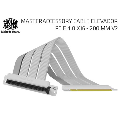 COOLER MASTER MASTERACCESSORY CABLE ELEVADOR PCIE 4.0 X16 - 200 MM V2