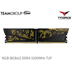 16GB (8GBx2) DDR4 3200MHZ TEAMGROUP T-FORCE VULKAN TUF (YELLOW) TLTYD416G3200HC16FDC01