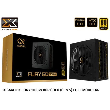 FUENTE DE PODER XIGMATEK FURY 1100W 80 PLUS GOLD (FULL MODULAR) GEN 5