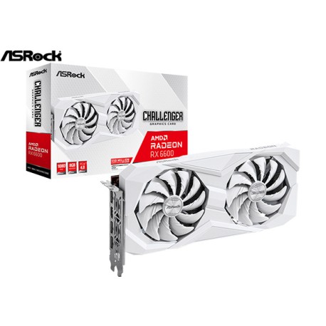 T.V. ASROCK AMD RADEON™ RX 6600 CHALLENGER WHITE 8GB