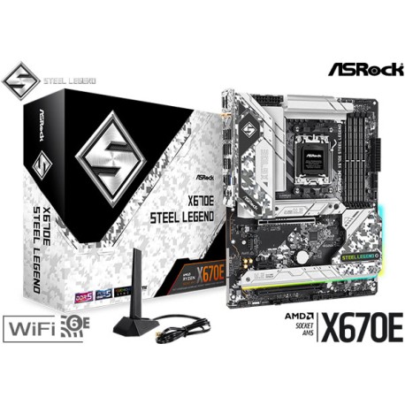 M.B. ASROCK X670E STEEL LEGEND (AM5) DDR5 (RYZEN 7000/8000)