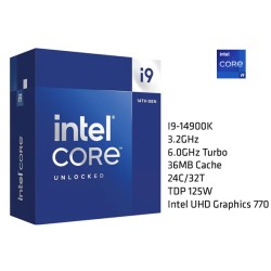 3.2GHz INTEL I9-14900K (6.0GHz TURBO, 24C/32T, 36MB CACHE, 125W/253W, LGA1700) 14TH GENERACION