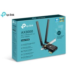 ADAPTADOR DE RED WIFI TP-LINK ARCHER TX55E AX3000 WIFI 6 + BT 5.2 DUAL BAND (PCIE1X)