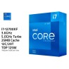 2.7GHz INTEL I7-12700KF (5.0GHz TURBO, 12C/20T, 25MB CACHE, 125W, LGA1700, SIN VIDEO) 12TH GENERACION