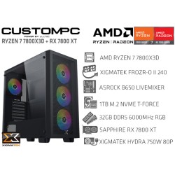 CUSTOMPC (AMD RYZEN 7 7800X3D): 32GB DDR5, 1TB NVME, RX 7800 XT