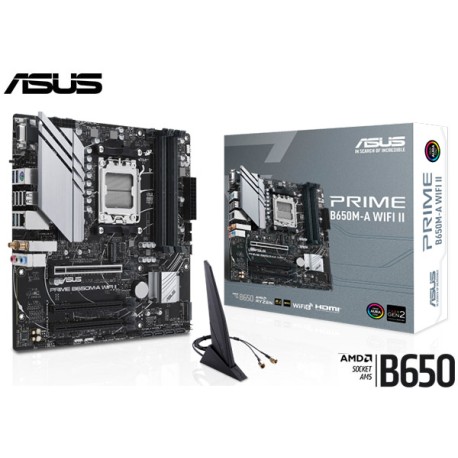 M.B. ASUS PRIME B650M-A WIFI II (AM5) DDR5 (RYZEN 7000/8000)