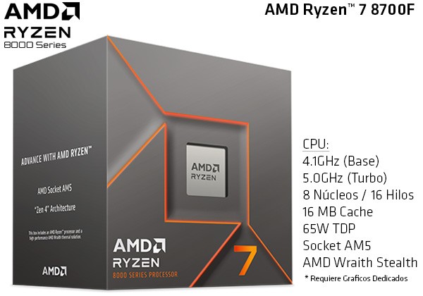 AMD Ryzen 7 8700F (100-100001590BOX)