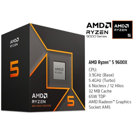 AMD RYZEN 7 9700X 3.8GHz (5.5GHz TURBO) OCTA CORE (TDP 65W) (AM5)