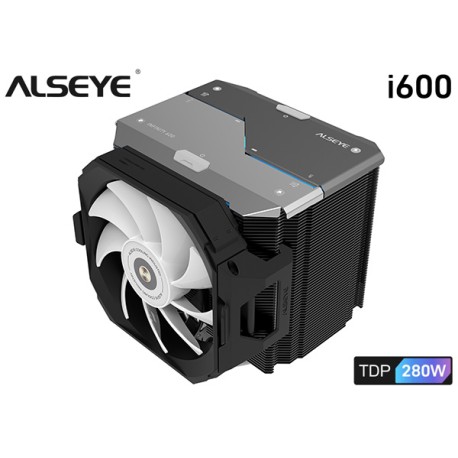 ALSEYE CPU COOLER I600-B (TDP 280W) (BLACK) (AMD/INTEL)
