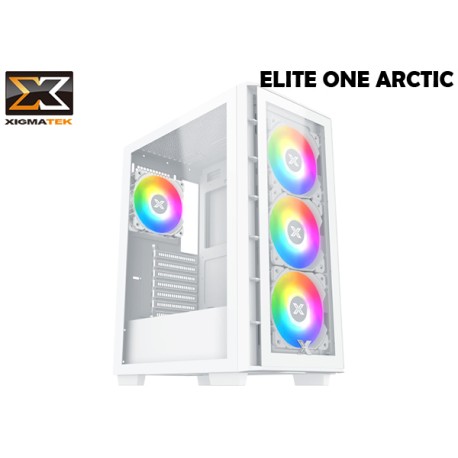 GABINETE XIGMATEK ELITE ONE ARCTIC (ATX) TG (4x120MM FAN ARGB)