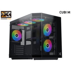 GABINETE XIGMATEK CUBI M (MATX) TG (6xFAN 120MM ARGB)