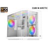 GABINETE XIGMATEK CUBI M ARCTIC (MATX) TG (6x120MM FAN ARGB)