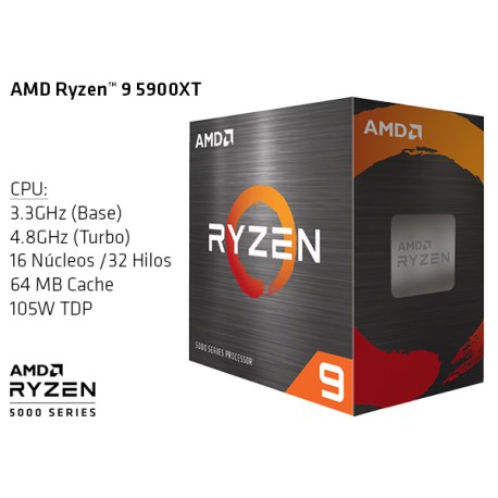 AMD RYZEN 9 5900XT 3.3GHz (4.8GHz TURBO) SIXTEEN CORE (TDP 105W) (AM4)