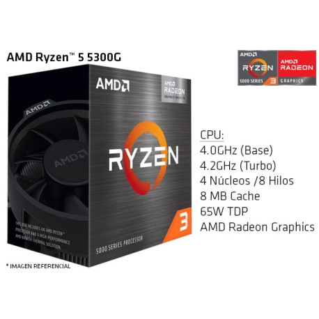 AMD RYZEN 3 5300G 4.0GHz (4.2GHz TURBO) QUAD CORE (TDP 65W) (AM4)
