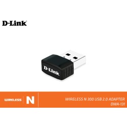 ADAPTADOR WIRELESS D-LINK DWA-131 (USB 2.0, 2.4GHz, 300 Mbps)