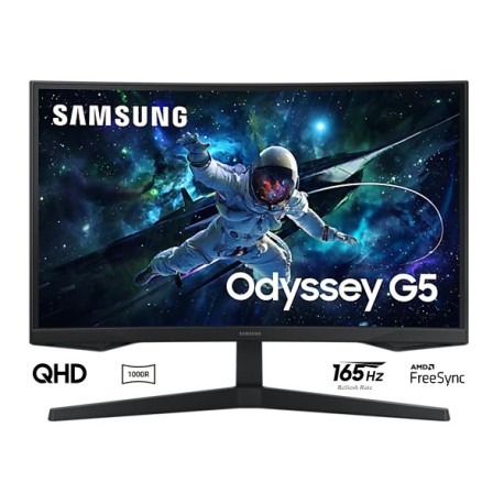 27" LED SAMSUNG ODYSSEY G5 LS27CG552ELXZS CURVO (QHD 2560x1440) 165Hz 1MS DP/HDMI