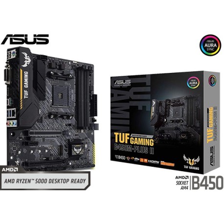 M.B. ASUS TUF GAMING B450M-PLUS II (AM4) DDR4 (RYZEN 5000)
