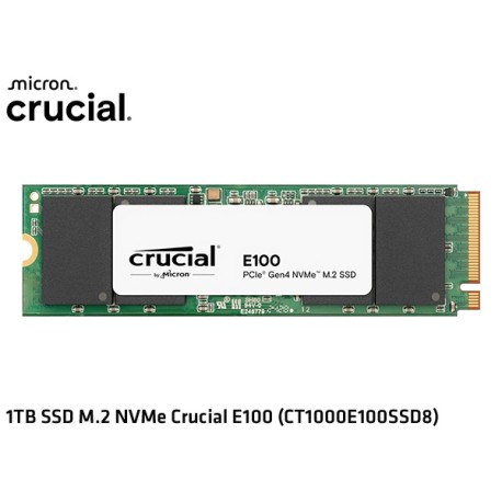 1TB M.2 SSD NVMe PCIE GEN4 X4 CRUCIAL E100 (CT1000E100SSD8) (5.000MB/4.500MB)