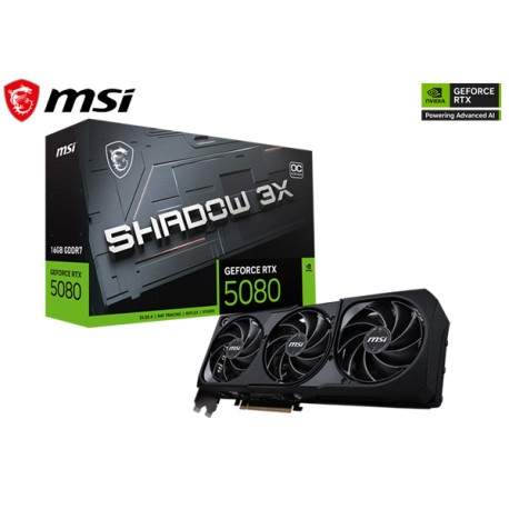 T.V. MSI GeForce RTX™ 5080 16G SHADOW 3X OC