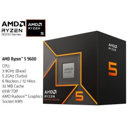 AMD RYZEN 5 9600 3.8GHz (5.2GHz TURBO) SIX CORE (TDP 65W) (AM5)
