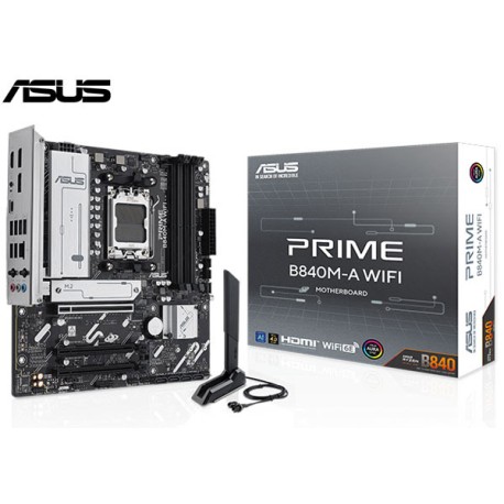 M.B. ASUS PRIME B840M-A WIFI (AM5) DDR5 (AMD RYZEN 9000)