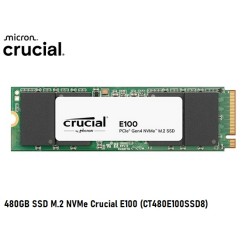 480GB M.2 SSD NVMe PCIE GEN4 X4 CRUCIAL E100 (CT480E100SSD8C) (4.500MB LECTURA/2.500MB ESCRITURA)