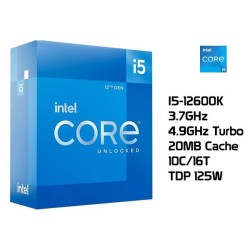 3.7GHz INTEL I5-12600K (4.9GHz TURBO, 10C/16T, 20MB CACHE, 125W/150W, LGA1700) 12TH GENERACION