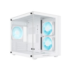 GABINETE NEWGEN COBALT GLASS WHITE (MATX/ITX)