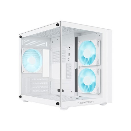 GABINETE NEWGEN COBALT GLASS WHITE (MATX/ITX)