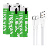 ULINK PILAS 4xAAA RECARGABLES USB C 1100mWh