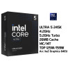 INTEL CORE ULTRA 5 245K (4.2GHz/5.2GHz TURBO, 14C/14T, 26MB CACHE, 125W/159W, LGA1851)