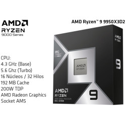 AMD RYZEN 9 9950X3D2 (4.3GHz/5.6GHz TURBO) SIXTEEN CORE (TDP 200W) (AM5)