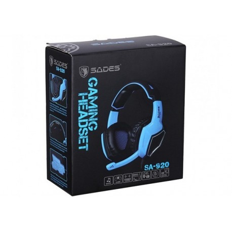 AURICULARES GAMER SADES SA-920 (3.5MM+ADAPTADOR) PC/XBOX