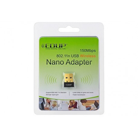 ADAPTADOR USB EDUP EP-N8553 NANO WIRELESS 6dBi 150Mbps 802.11N