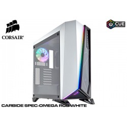 GABINETE CORSAIR CARBIDE SPEC-OMEGA RGB WHITE (TG) CC-9011141-WW