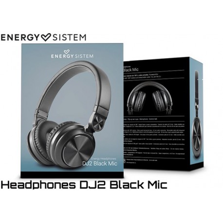AURICULARES ENERGY SISTEM HEADPHONES DJ2 BLACK MIC