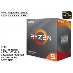 AMD RYZEN 5 3600 3.6GHz (4.2GHz TURBO) SIX CORE (TDP 65W) (AM4)