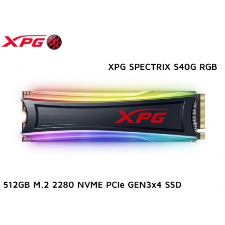 512GB M.2 2280 NVME PCIe GEN3x4 SSD ADATA XPG SPECTRIX S40G RGB (AS40G-512GT-C)