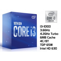3.6GHz INTEL I3-10100 (4.3GHz TURBO, 4C/8T, 6MB CACHE, 65W, LGA1200) 10MA GENERACION