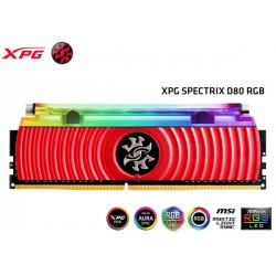 8GB DDR4 3200MHz CL16 A-DATA XPG SPECTRIX D80 LIQUID COOLING (Red) (AX4U320038G16A-SR80)