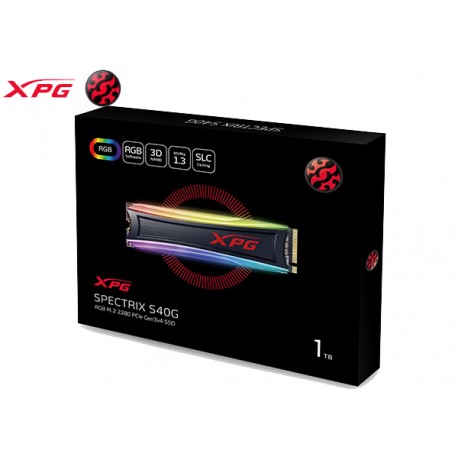 1TB M.2 2280 NVME PCIe GEN3x4 SSD A-DATA XPG SPECTRIX S40G RGB (AS40G-1TT-C)
